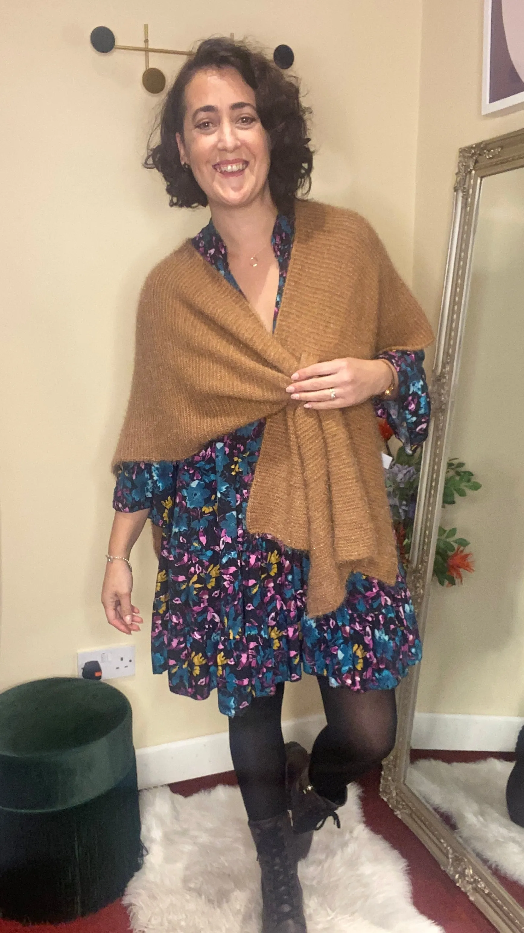 Alice knit cape camel