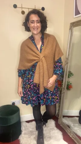 Alice knit cape camel
