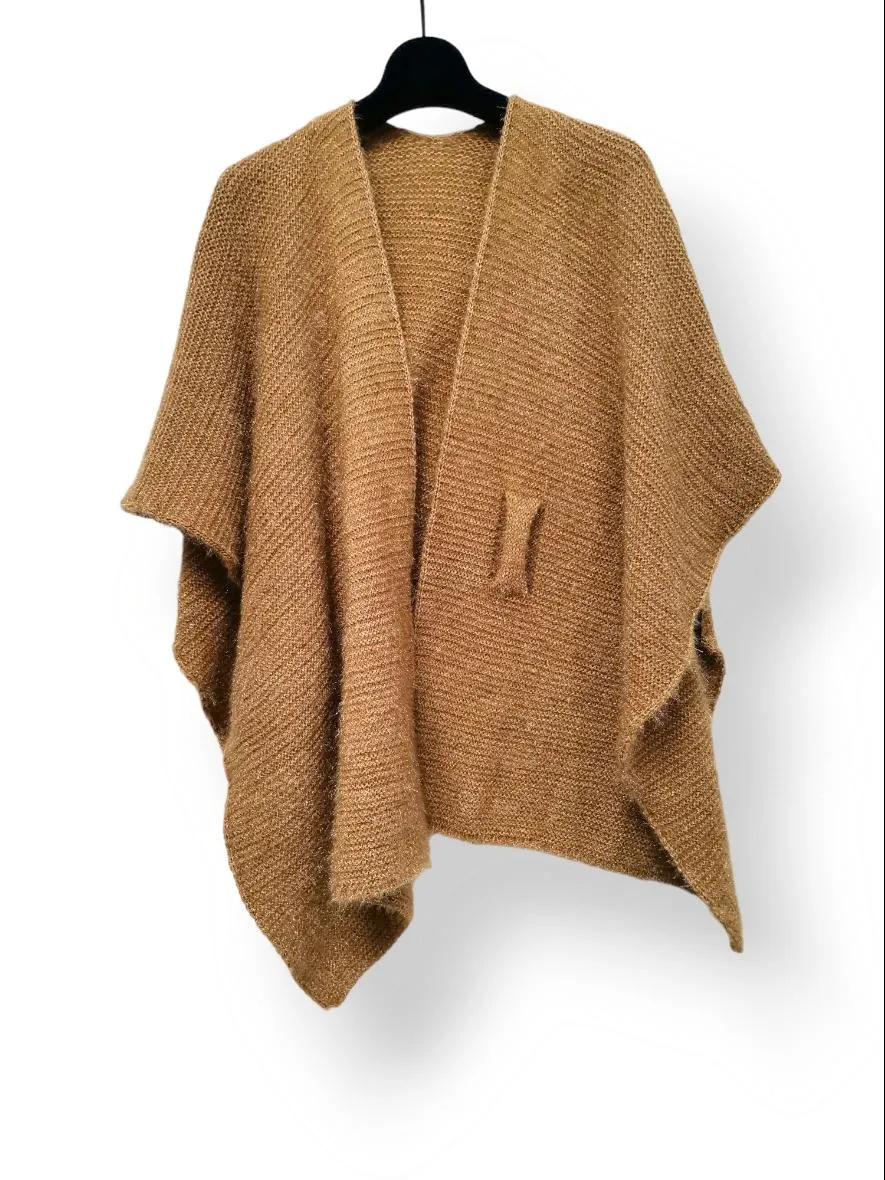 Alice knit cape camel
