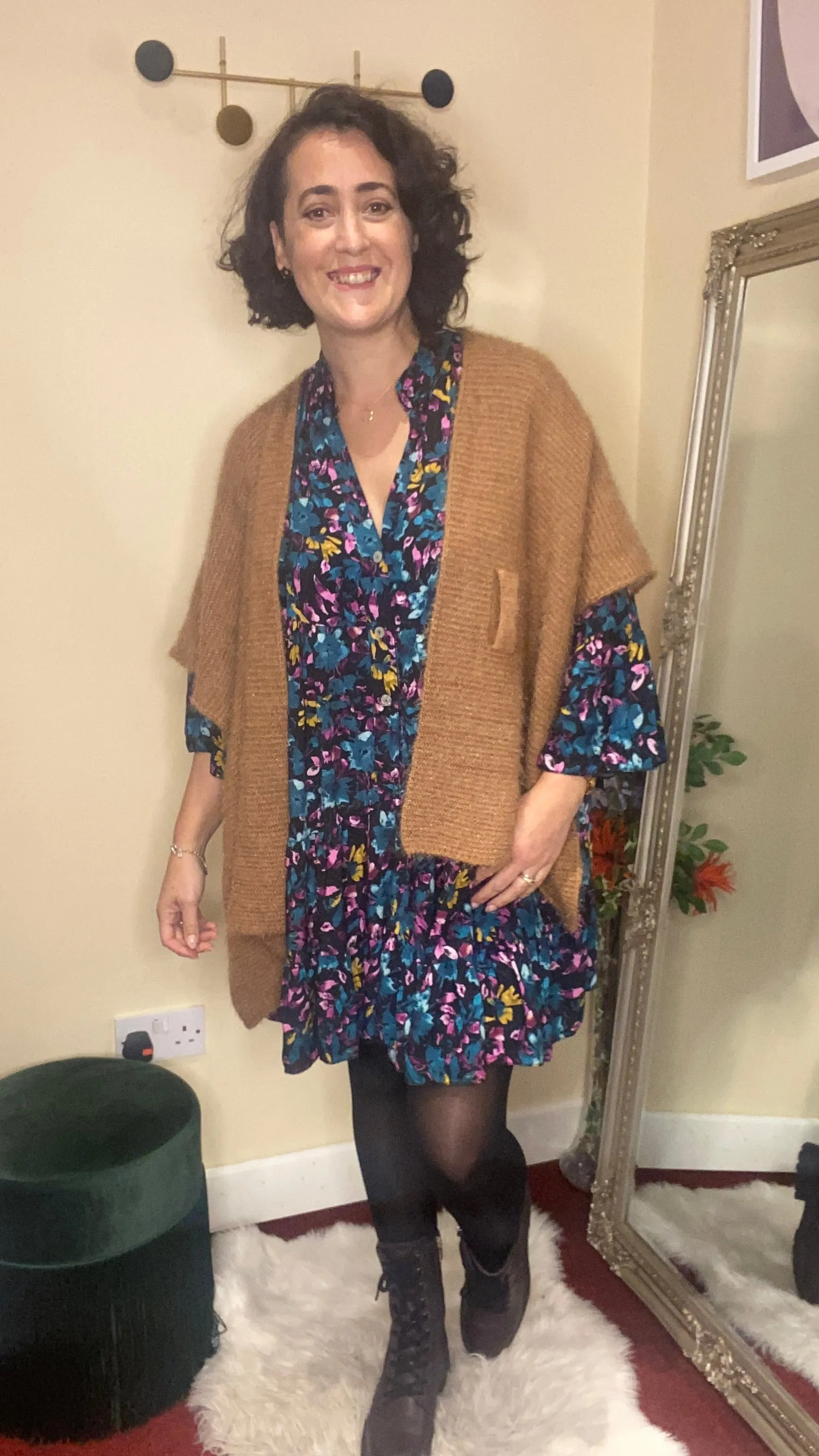 Alice knit cape camel