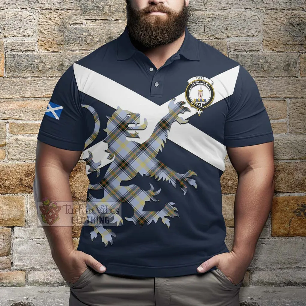 Bell Tartan Lion Rampant Polo Shirt Proudly Display Your Heritage with Alba Gu Brath and Clan Name