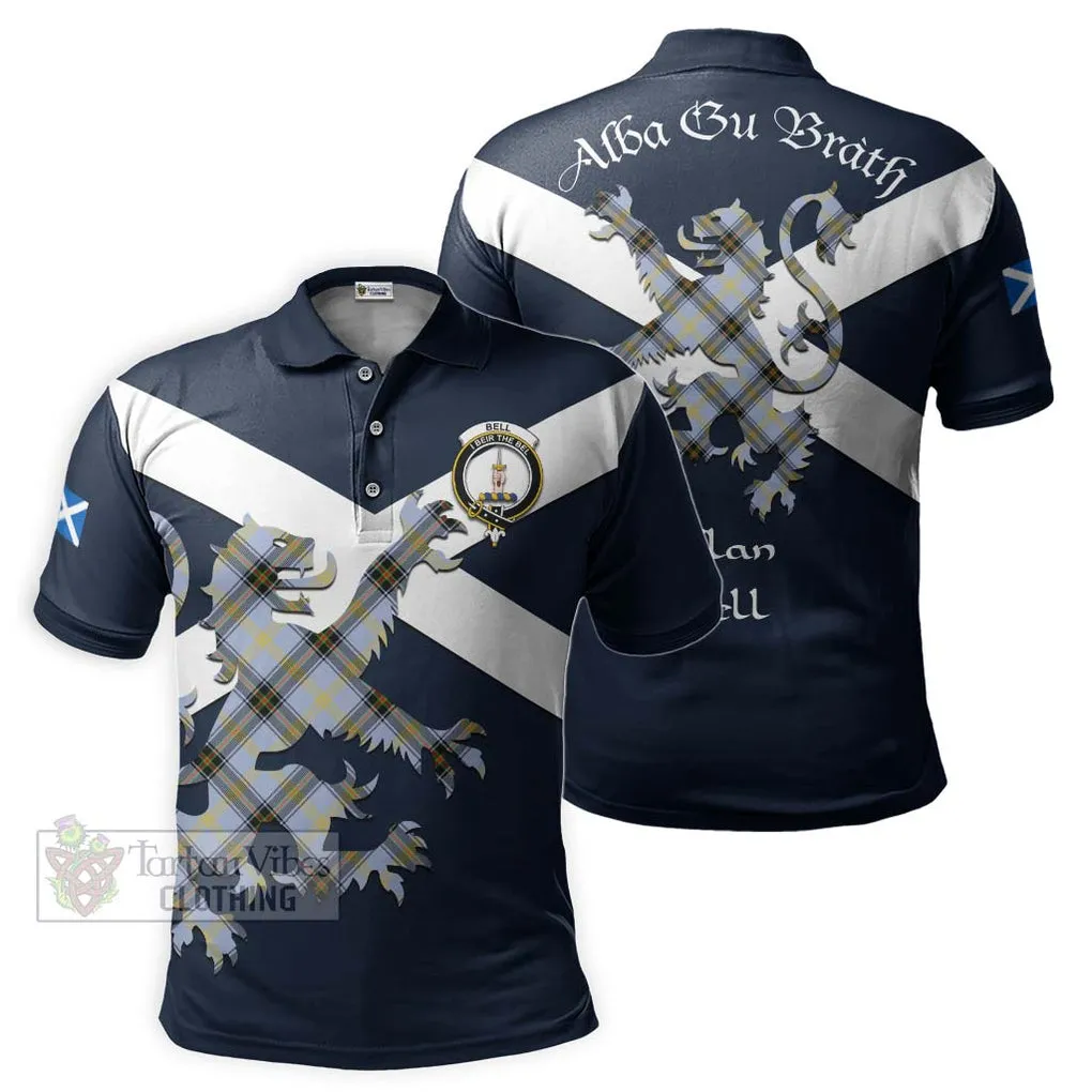 Bell Tartan Lion Rampant Polo Shirt Proudly Display Your Heritage with Alba Gu Brath and Clan Name