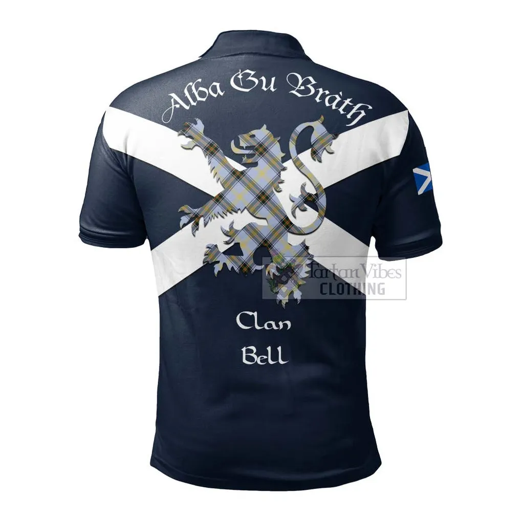 Bell Tartan Lion Rampant Polo Shirt Proudly Display Your Heritage with Alba Gu Brath and Clan Name