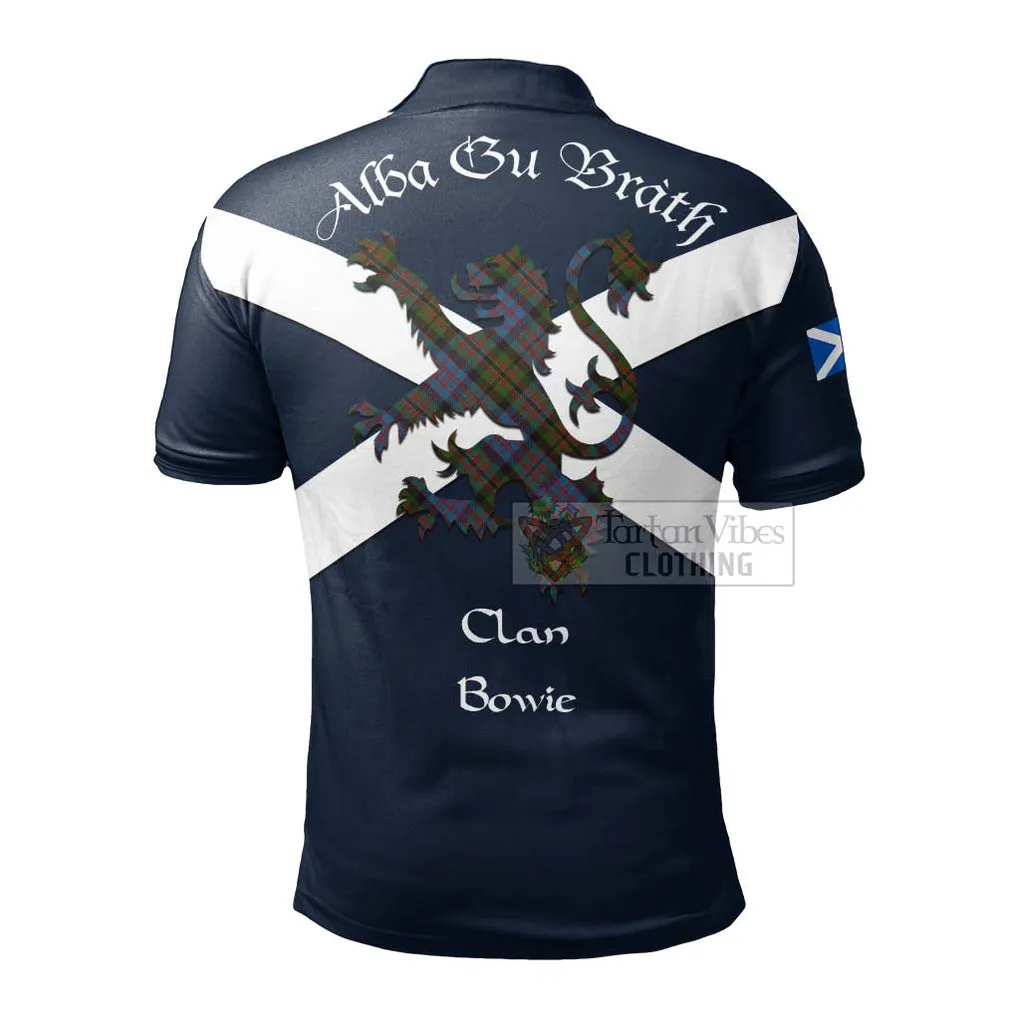 Bowie Tartan Lion Rampant Polo Shirt Proudly Display Your Heritage with Alba Gu Brath and Clan Name