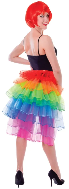 Womens Rainbow Bustle Skirt Costume Accessories Female Halloween